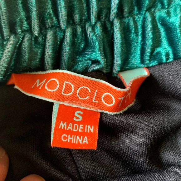 Modcloth Velvet Green Fades Blue Pleated MIDI Skirt - Picture 2 of 16